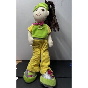 Vintage 2002 Ragg Chick~Hannah~13" Stuffed Doll Brown Braids‎ & Eyes HTF!